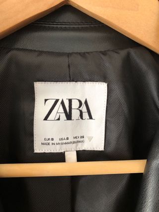 Blazer Polipiel Zara Negro