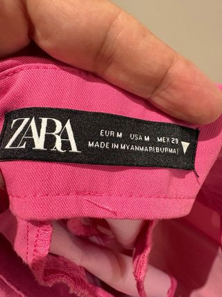 Falda pantalón Zara rosa talla M