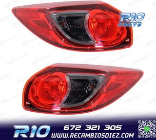 PILOTOS PARA MAZDA CX5 12-16 ROJO AHUMADO