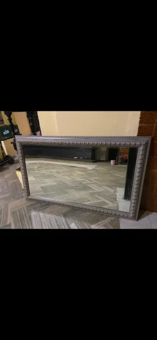 Espejo Salón Gris Plata