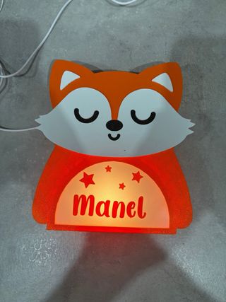 Lámpara infantil zorro personalizada