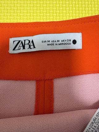 Falda Zara Naranja Talla M