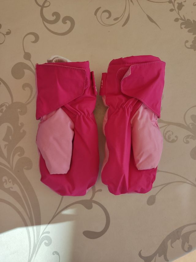 Manoplas nieve Weazel rosas, talla 3 años