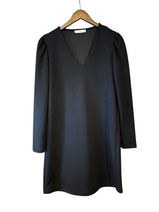 Vestido Negro Mango Manga Larga