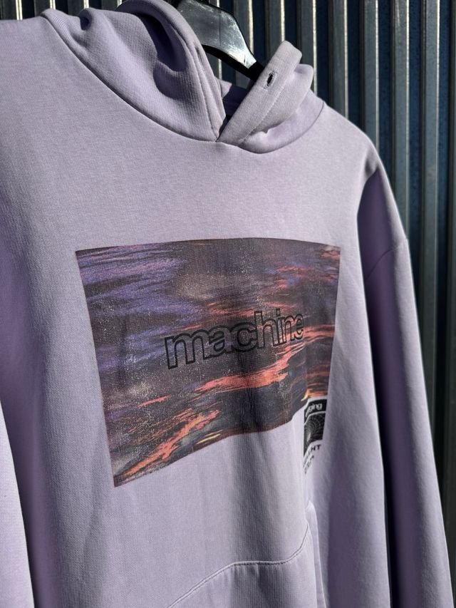 Sudadera Bershka Morada con Estampado