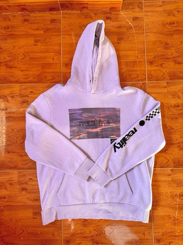 Sudadera Bershka Morada con Estampado