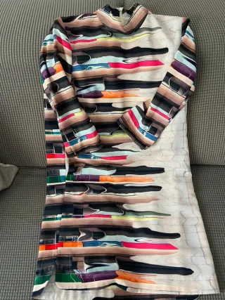 Vestido elegante estampado multicolor