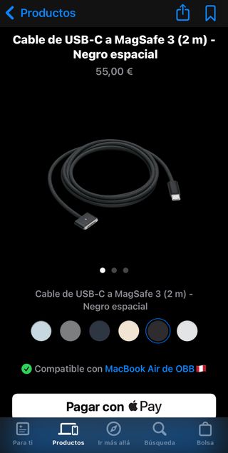 Cable MacBook MagSafe 3 Apple 