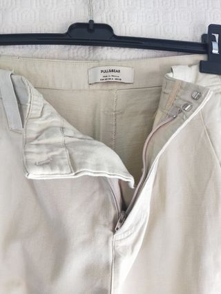 pantalón cargo mujer talla 38 pull&bear marrón