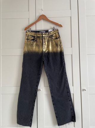 Zara Jeans Dorado