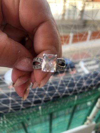 Anillo Plata con Piedra Grande