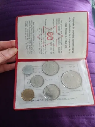 Monedas Copa Mundial Fútbol 1982