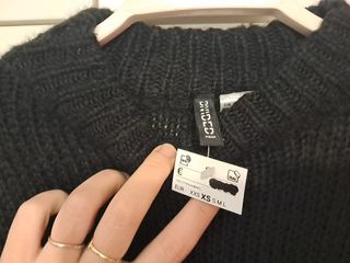 Jersey Lana H&M Bombacho Negro Talla XS