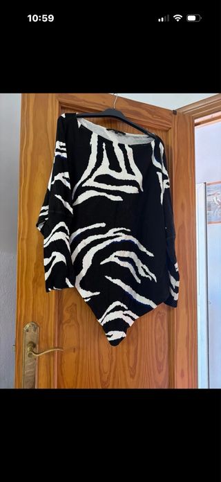 Jersey estampado cebra talla M