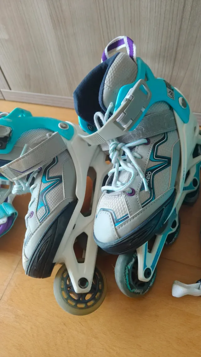 Patines Oxelo ajustables T32-35 turquesa