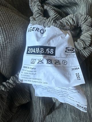 Funda sofá Ikea gris tela