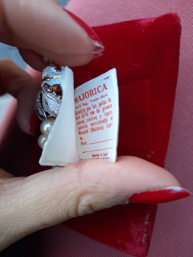 Spilla in argento e perle Majorica