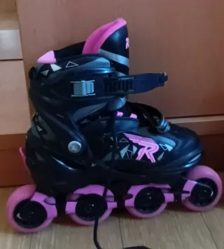 Patines en línea Roces negros y rosas