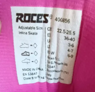 Patines en línea Roces negros y rosas