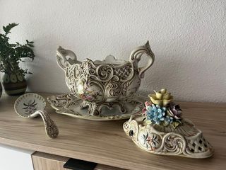 Sopera decorativa cerámica 3 piezas