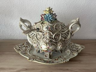 Sopera decorativa cerámica 3 piezas