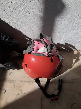 Casco patinaje infantil rosa y rojo
Talla hasta 42