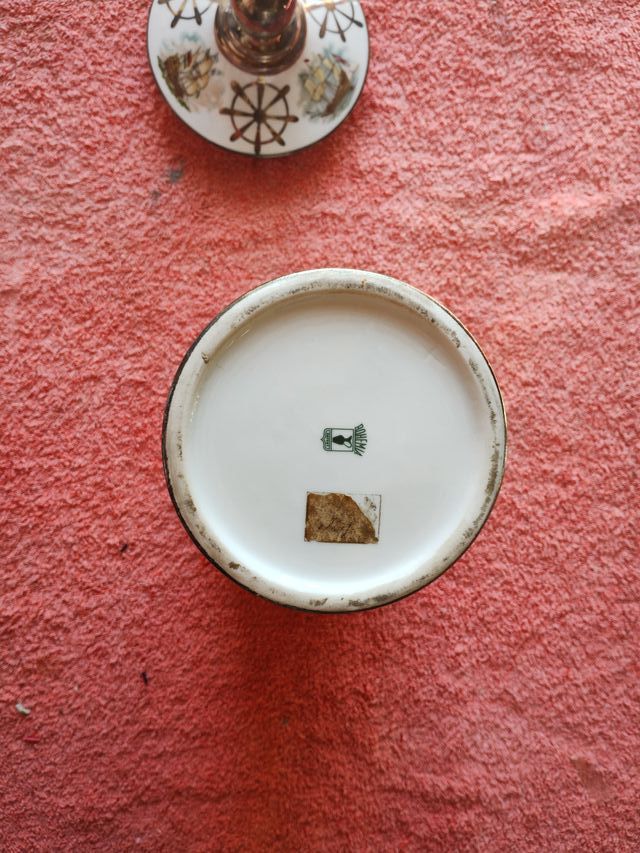 Tarro de cerámica con barcos bohemia