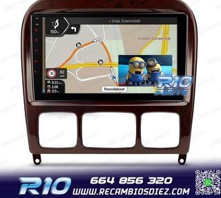 RADIO GPS ANDROID 13 PARA MERCEDES CLASE S W220 98-05