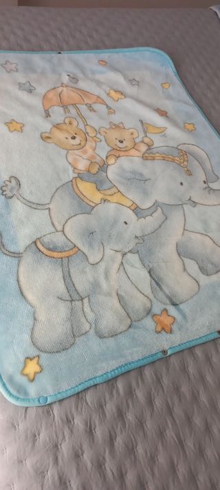Manta-Saco cuna bebé elefantes y estrellas