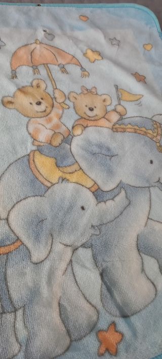 Manta-Saco cuna bebé elefantes y estrellas