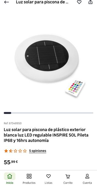 Luci per piscina a LED solari multicolore Inspire
