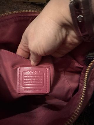 Bolso Coach Rosa y Beige Original