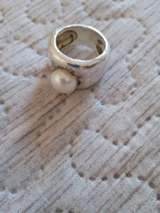 Anillo Tous Duna Perla Plata