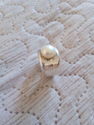 Anillo Tous Duna Perla Plata