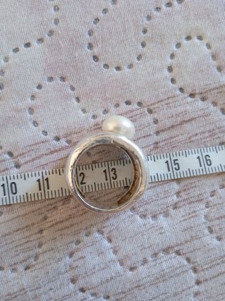 Anillo Tous Duna Perla Plata