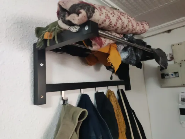 Perchero madera y metal