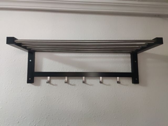 Perchero madera y metal