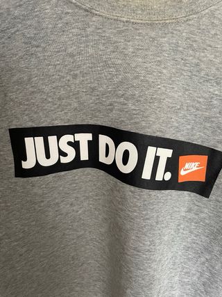 Sudadera Nike Just Do It. Gris