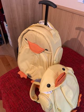 Conjunto Maleta y Mochila Infantil Pato