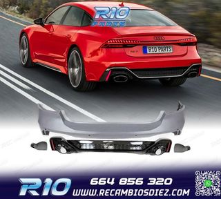 PARAGOLPES TRASERO AUDI A7 18- LOOK RS PDC