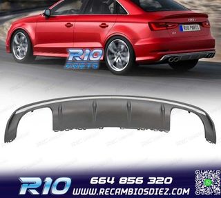 DIFUSOR AUDI A3 8V SEDAN 13-16 LOOK S3