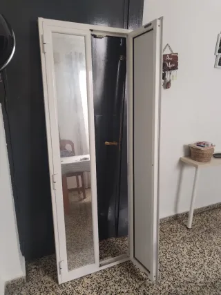 Puerta de armario aluminio acristalada de 60x180

