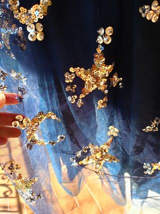 Vestito bambina paillettes stelle taglia S