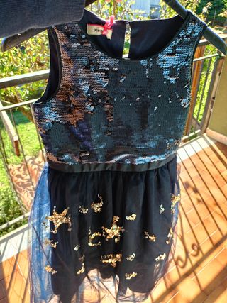 Vestito bambina paillettes stelle taglia S