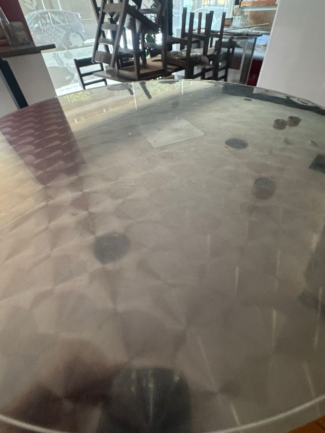 Mesa alta redonda  metal