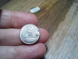Moneda Canadiense 10 Cents 1968