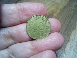 Moneda 10 céntimos Francia 1964