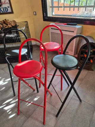 Taburetes plegables 73cm (Set 4).ENTREGA en mano