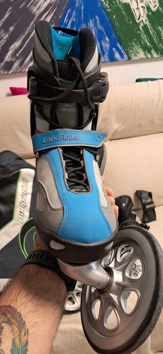 Patines Landroller con protecciones y mochila