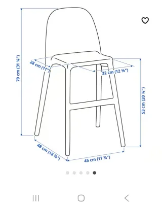 Silla alta IKEA TRONA URBAN verde plástico